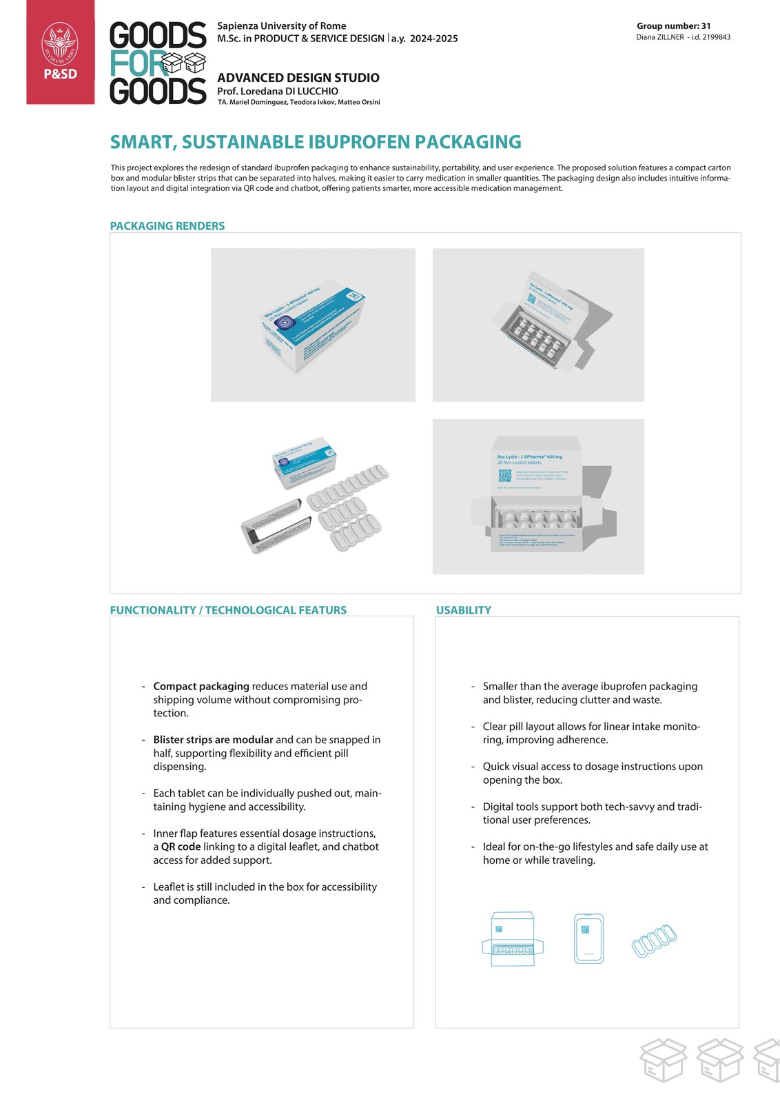 Smart Packaging — Sustainable Ibuprofen Packaging, 2025, designed by Diana Zillner (6)