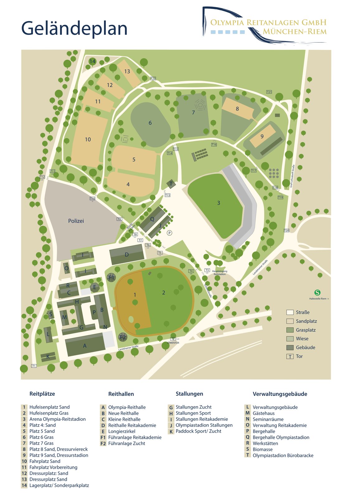 Olympia Equestrian Centre — Site map and brochure, Munich-Riem, 2025, designed by Diana Zillner (1)