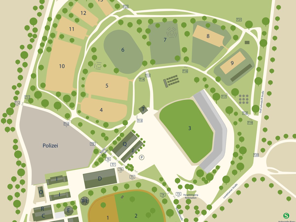 Olympia Equestrian Centre — Site map and brochure, Munich-Riem